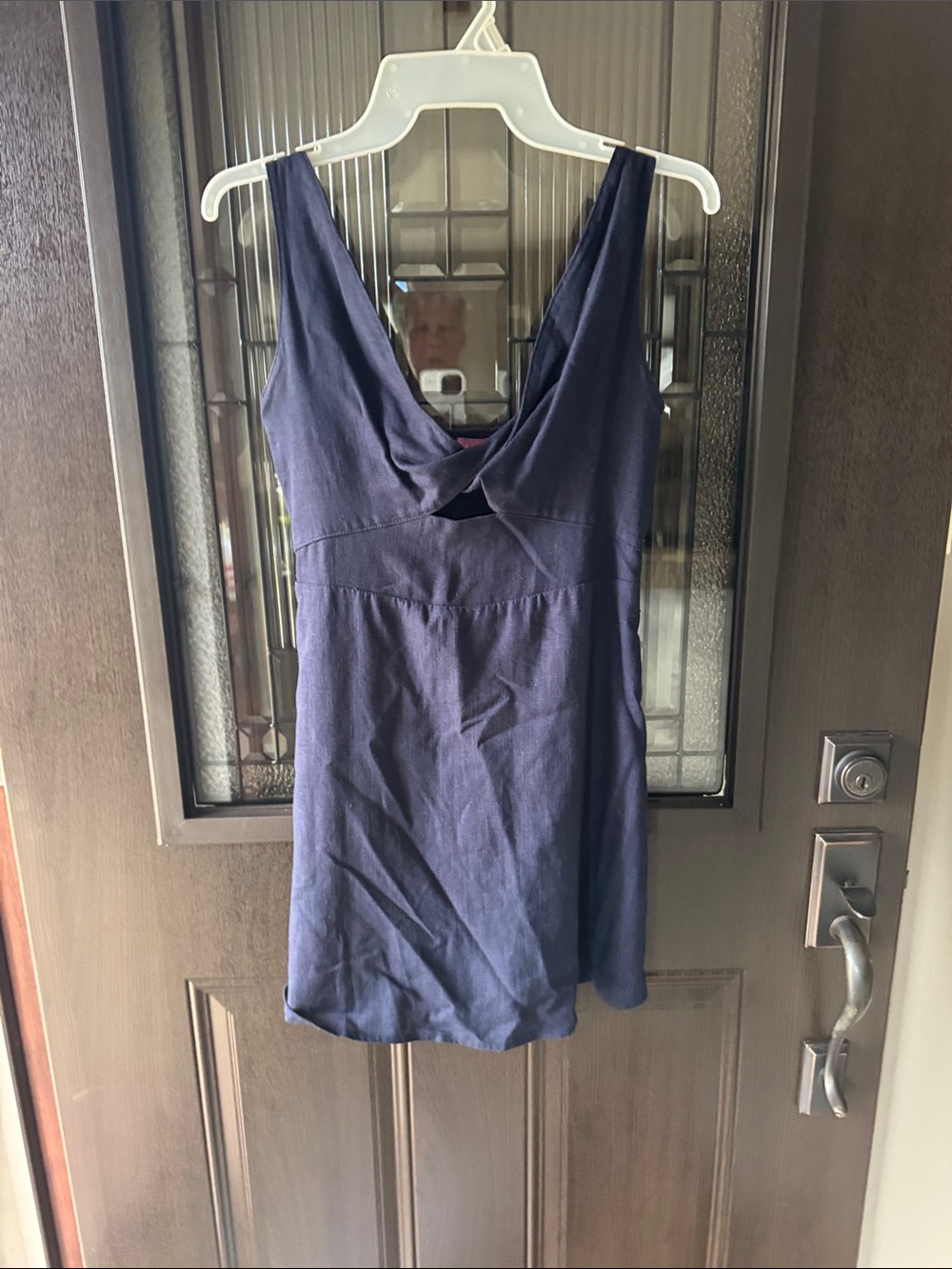 miami Navy Twist-Detail Dress